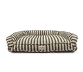 Premium Stripe Canvas Sofa Dog Bed – Vintage Charcoal & Cream